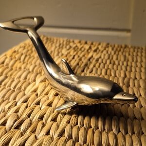 Vintage Collectible Silver-Plated Dolphin-Shaped Bottle/Twist Off Cap Opener